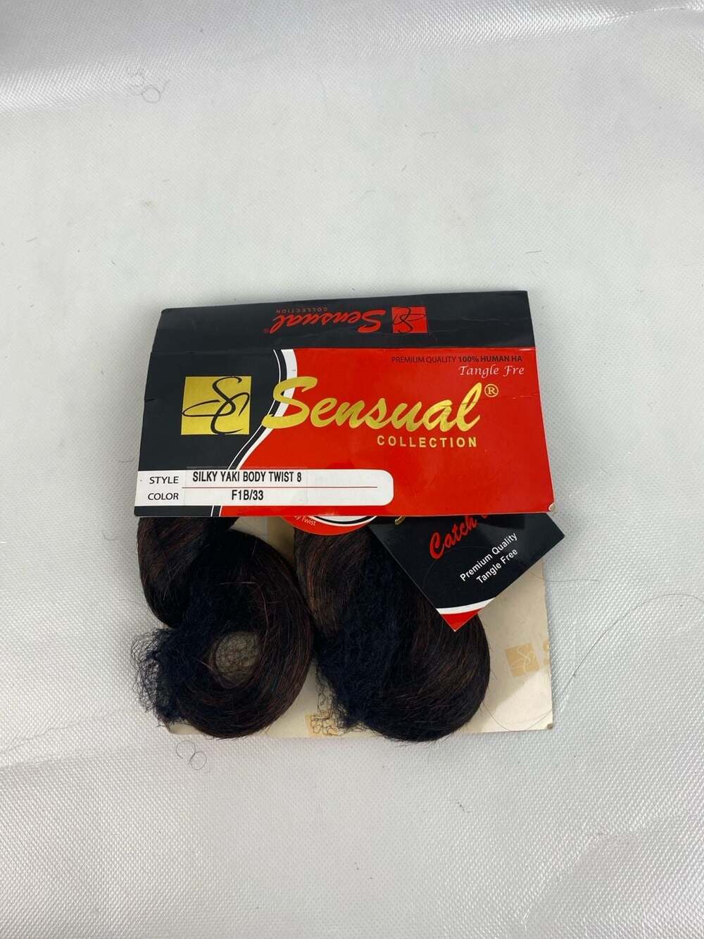 Sensual Collection Silky Yaki Body Twist 8" 100% Human Hair Color F1B/33